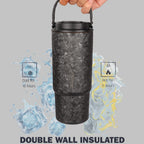 SILVERANT Titanium Insulated Tumbler - 880ml / 29.7 oz -Crystallized Black