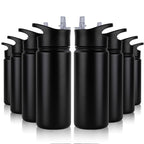 32 oz Insulated Water Bottle Bulk 8 Pack, Stainless Steel Sports Water Bottles with Straw Lid & Wide Mouth Lids, Double Walled Vacuum, Leak Proof, White