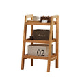 Solid Wood Ladder Shelf, 3 Tier Open Bookcase Storage Shelf