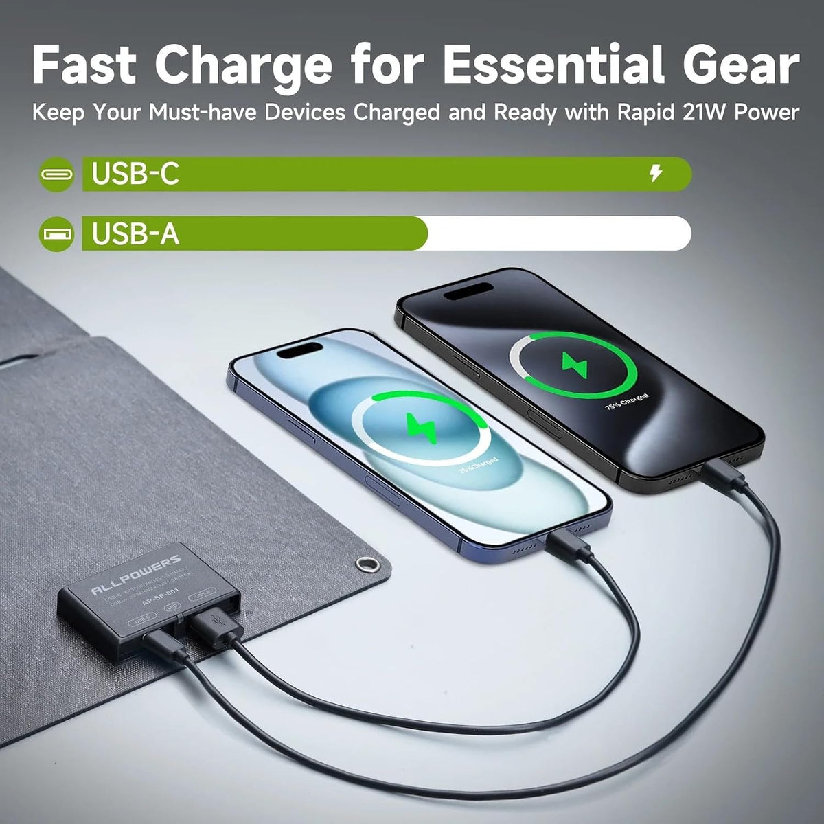ALLPOWERS SP001 21W Portable Solar Panel Charger