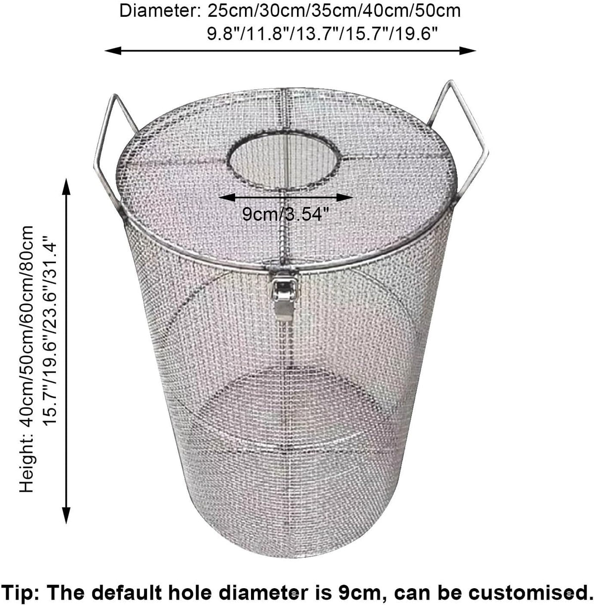 Stainless Steel Pump Filter Cover Water Pump Protective Cover Sump Pump Anti-Clogging Outdoor 1mm Mesh Pump Cover Barrier Durable And Strong For Septic Tanks Farm Irr(Size:50x60cm/19.6"x23.6",Color:B)