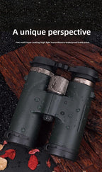 c9 Binoculars 12x42， High-Power High-Definition Low-Light Night Vision Travel Photography Metal Focusing Binoculars (.Green.)