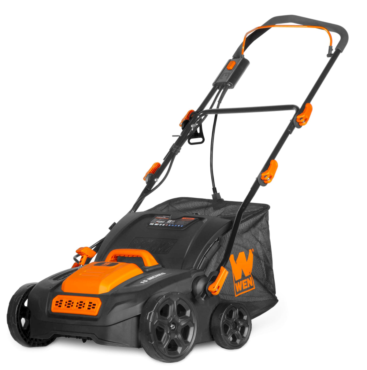 WEN DT1516 16-Inch 15-Amp 2-in-1 Electric Dethatcher and Scarifier with Collection Bag, Black