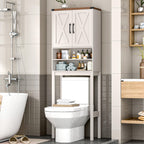 Vabches Metal Frame Over The Toilet Storage Cabinet, Black
