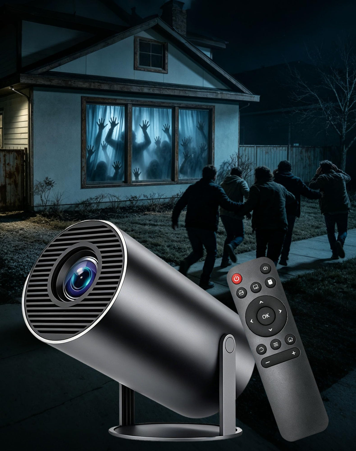 Scary Decorations Halloween Window Projector，black：With Effect fabric