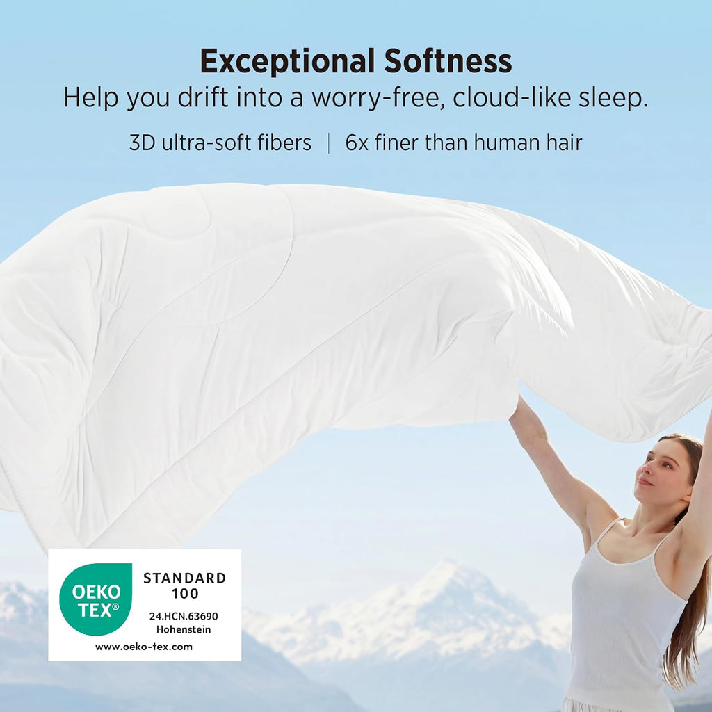 Bedsure Cooling Comforter Blankets for Hot Sleepers, All Season, King