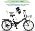 AVASTA Quartet Folding Bike, 20/24 Inch, 7-Speed, Dual Brakes