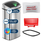 iTouchless 50L / 13 Gal. Dog-Proof Sensor Kitchen Trash Can | Odor Filter