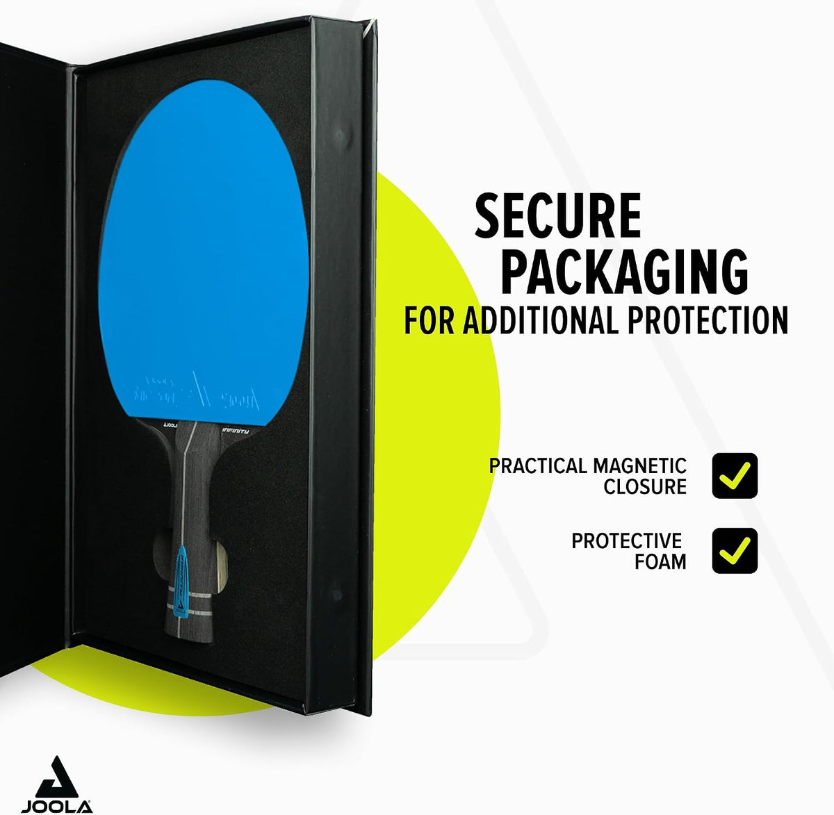 JOOLA Infinity GL Professional Ping Pong Paddles with Paddle Cover - 7-Layer Wood Fiberglass Blade - ITTF Approved - Pro Ping Pong Paddle for Advanced Control & Speed - Table Tennis Racket - Blue