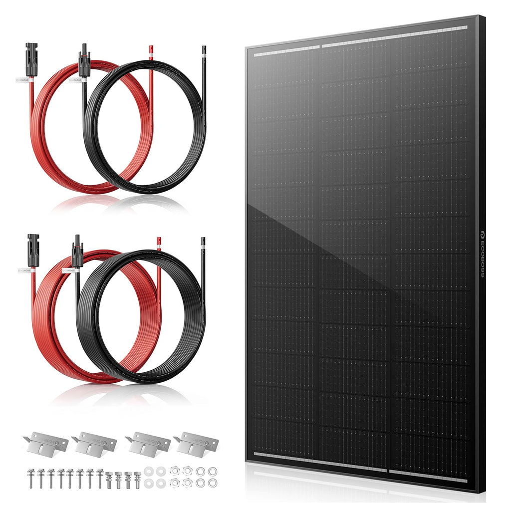 200W Solar Panel Kit,100W Solar Panel,Brackets,2.5m Cable,6m Cable