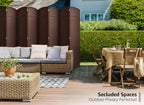 Sorbus Foldable Room Divider, Mesh Privacy Screen (8 Panel, Chocolate)