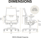 HON Ignition 2.0 Ergonomic Office Chair, Lumbar Support, Desk Chair, Black
