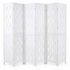 GIANTEX 3 Panel Folding Room Divider with Mesh Window, Distressed Brown
