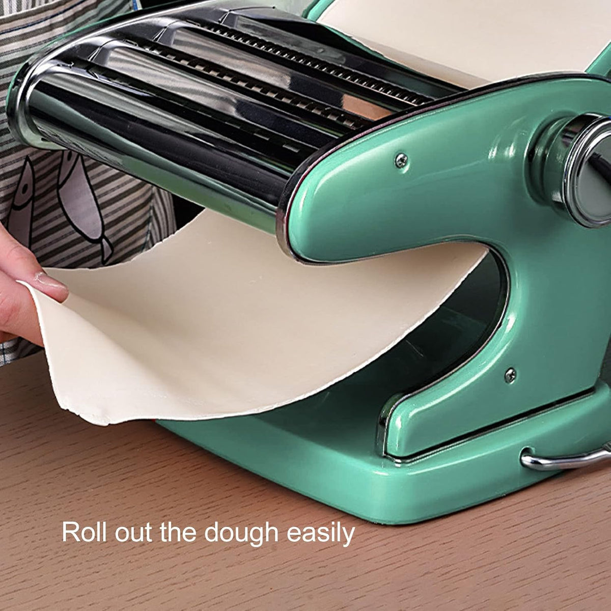 Zerodis Pasta Maker, 6 Gears Hand Crank Pasta Maker Nonslip Base Pasta Maker Machine Stainless Steel Pressing Noodle Machine for Scenarios Marble Table Top (Suction Cup Type 3 Blade)