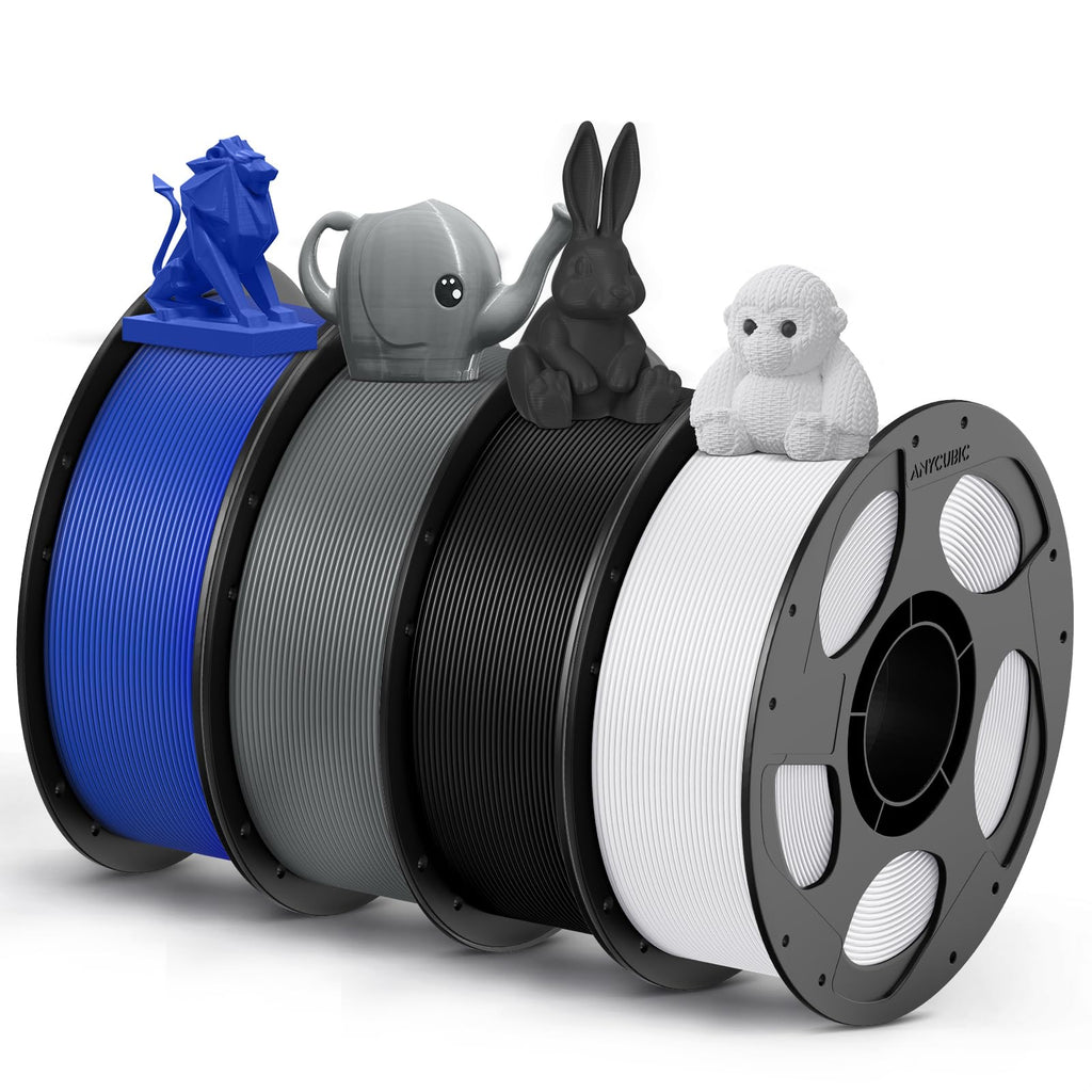 ANYCUBIC PETG Filament 1.75mm, Multicolor Bundle 10KG, Reusable Spool