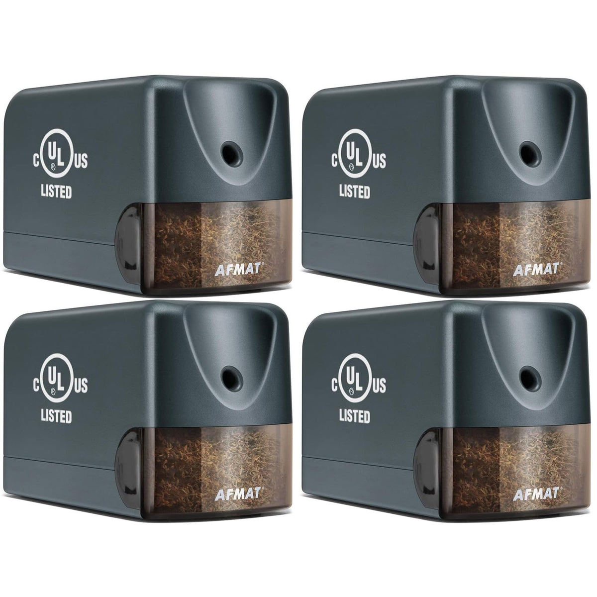 AFMAT 3 Pack Electric Pencil Sharpener PS13, Heavy Duty Pencil Sharpener for Classroom, 6.5-8mm No.2/Colored Pencils, UL Listed, 10,000+ Sharpenings for Home, Office, School