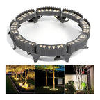 Outdoor Garden Lights, LED Low Voltage Landscape Tree Ring Lights, Palm Tree Lights, IP65 Weatherproof(White Light,Pack of 7)