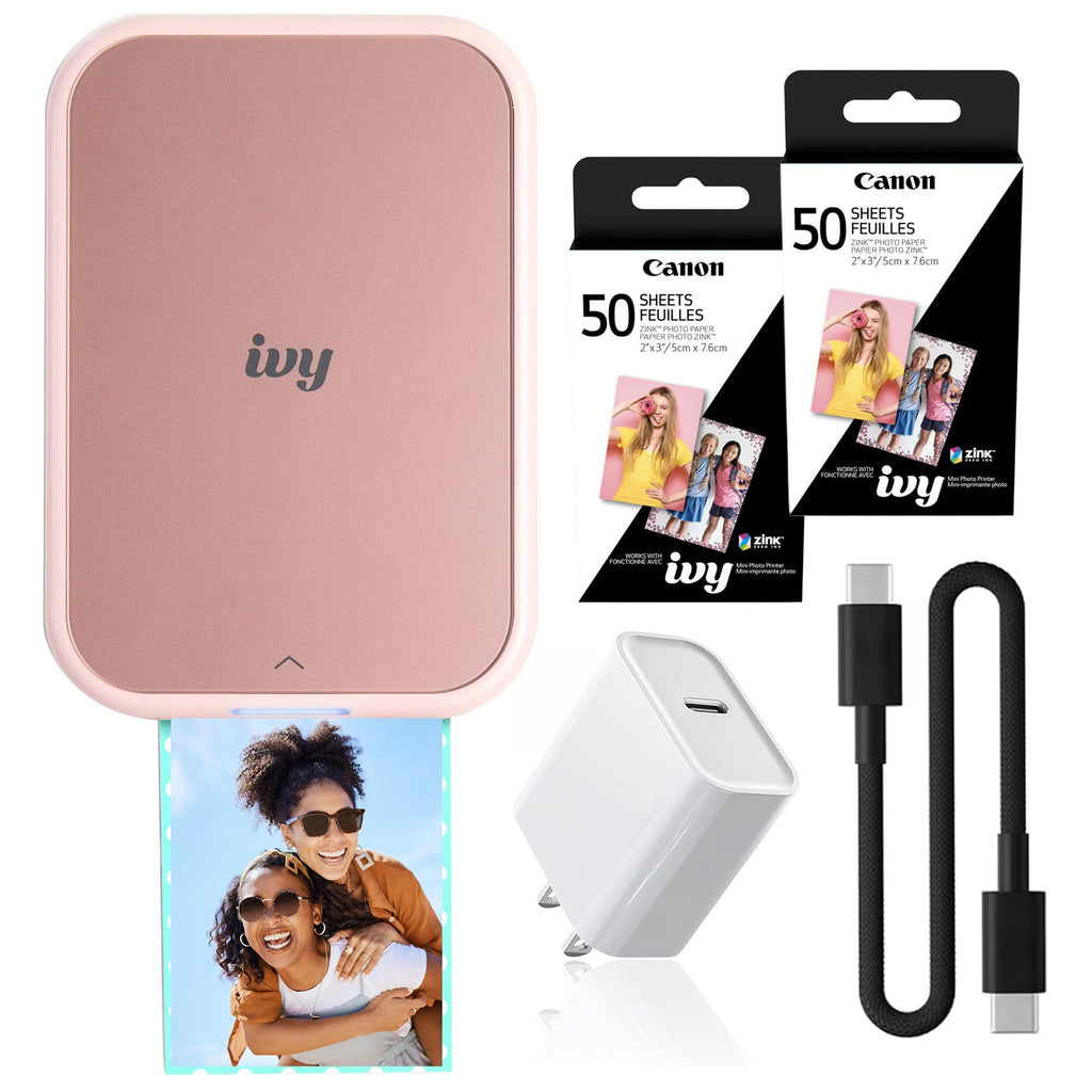 Canon Ivy 2 Mini Photo Printer (5452C017) Bundle