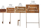 Funny Garden Stake 20 to 33 Inches Tall (Bunny Crossing, XL 33" Tall)