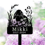 Custom Rabbit Bunny Grave Marker Bunny Memorial Garden Stake Rabbit Garden Decor Metal Sign Personalized Rabbit Bunny Name Yard Remembrance Stake Loss of Bunny Sympathy Sign