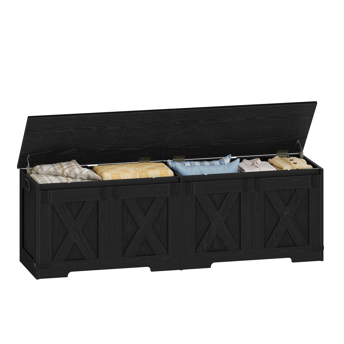 Hzuaneri 59 inches Farmhouse Storage Chest and Bench | 70 Gal | 330lb Seat