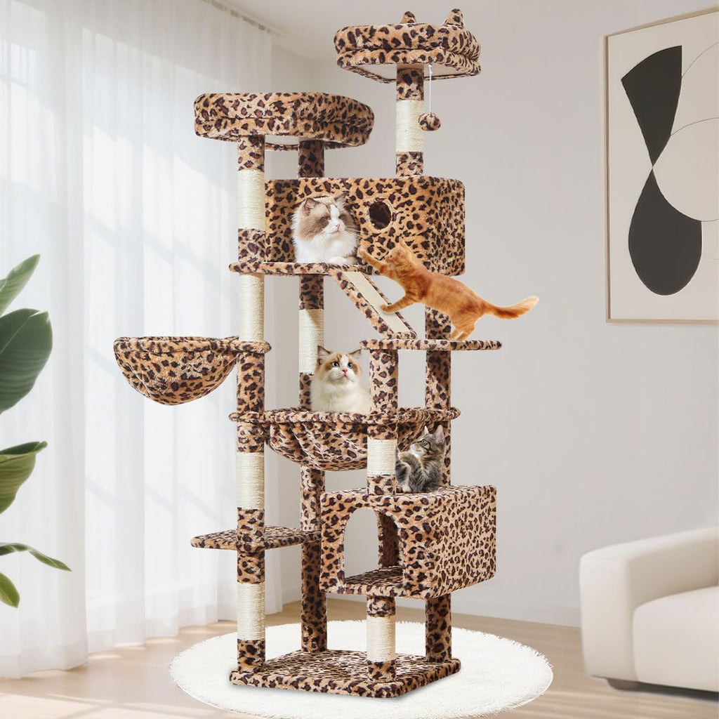 Taoqimiao Cactus Cat Tree, 71 in Extra Large Cat Tower for Indoor Cats