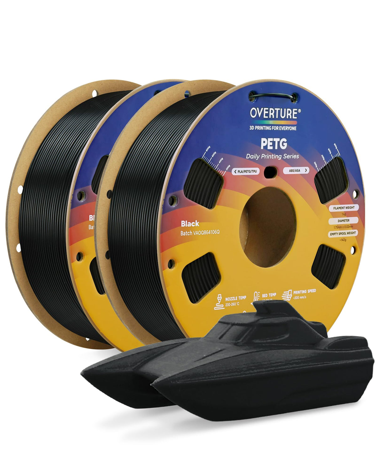 OVERTURE 10KG Bundle High Speed PETG Filament 1.75mm, 3D Printer Filament