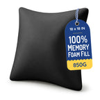 AM AEROMAX 18x18 Memory Foam Throw Pillow Inserts, 4 Pack, Square, White