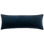 HiEnd Accents Stella Faux Silk Velvet Green Ochre Long Lumbar Pillow