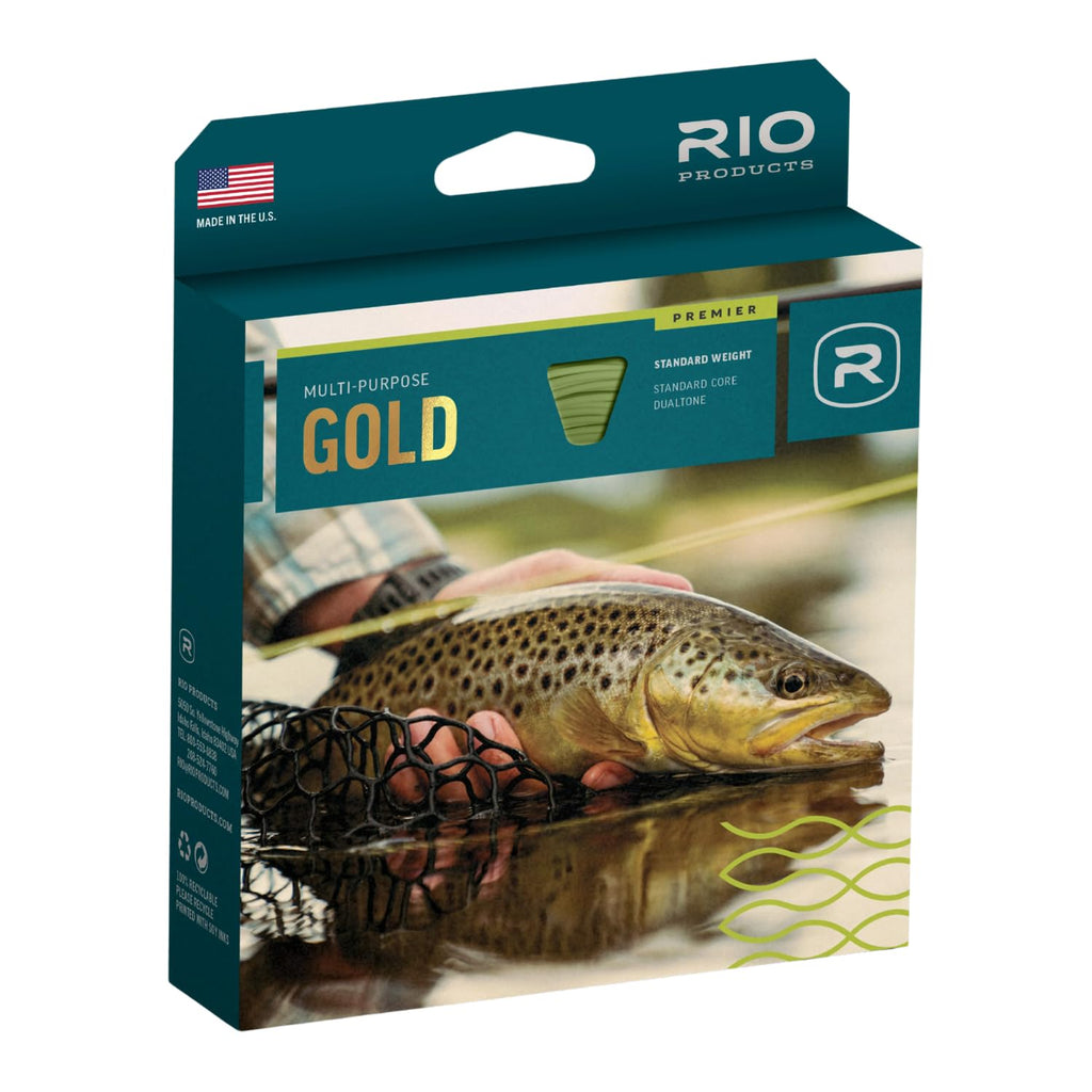 RIO PRODUCTS Premier Gold Fly Line, Easy to Cast Flies from Size 2 to 22, Ultimate All-Around Fly Line with Ultra-Slick Performance