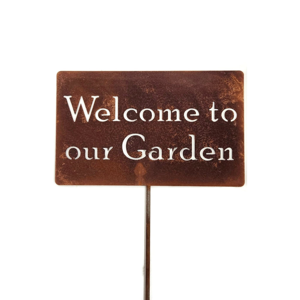 Funny Garden Stake 20 to 33 Inches Tall (Bunny Crossing, XL 33" Tall)