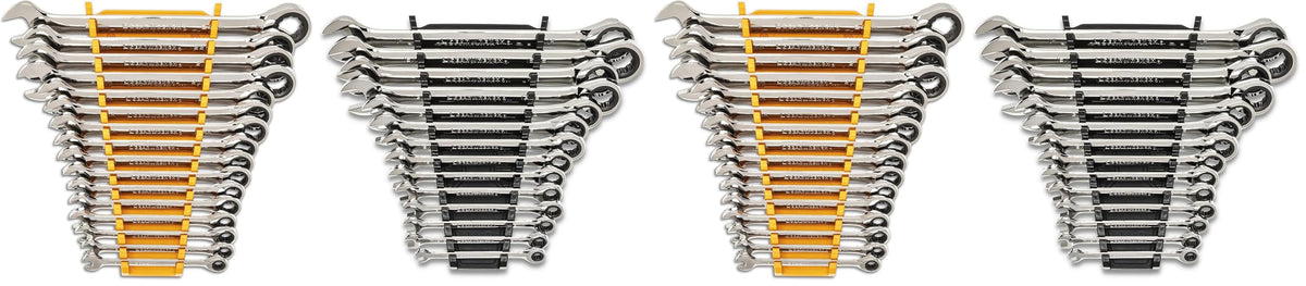 GEARWRENCH 30 Piece 12 Pt SAE/mm Ratcheting Combination Wrench Set| 86702