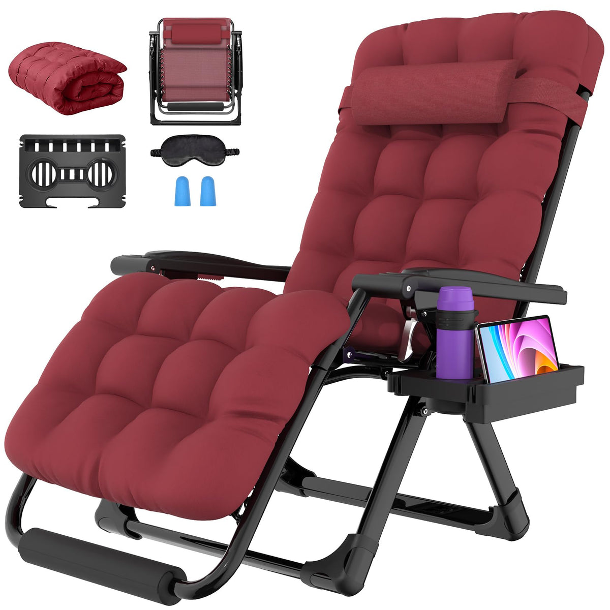 Suteck Oversized Zero Gravity Chair,500LBS 33In XXL Outdoor Recliner Chairs