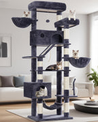 Gitelsnour Cat Tree, 63'' Cat Tower for Large Cats, Big Hammock GCT020G