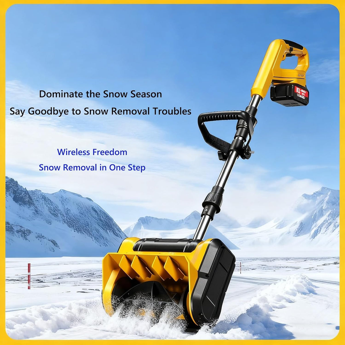 2x20V Cordless Snow Blower 20-Inch,Brushless Electric Snow Thrower with 2×4.0Ah Batteries&Charger,Snow Shovel with Adjustable Chute&Wheels,Patio/Walkways(2x20V)
