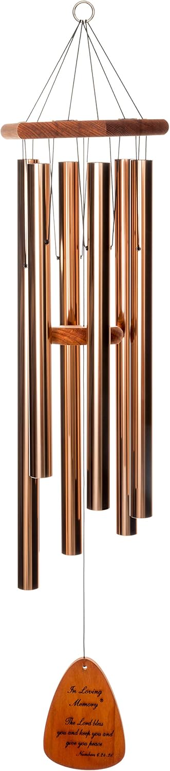 In Loving Memory 18-inch Windchime, Silver w/The Lord Bless You and Keep You… w/Customization