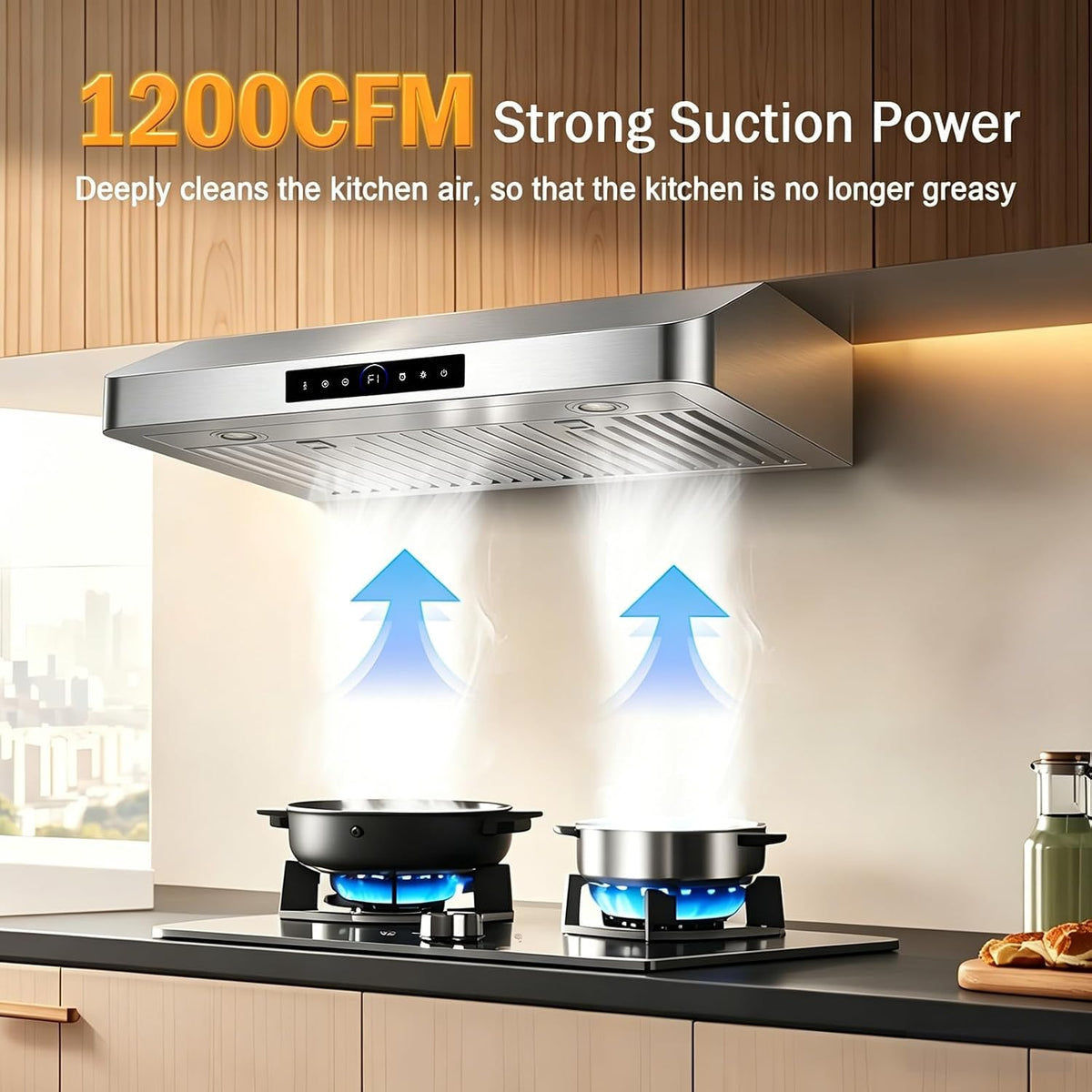 30 Inch Under Cabinet Range Hood, 1200 CFM