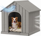 43 Inch Large Dog House Outdoor/Indoor,Plastic,Blue