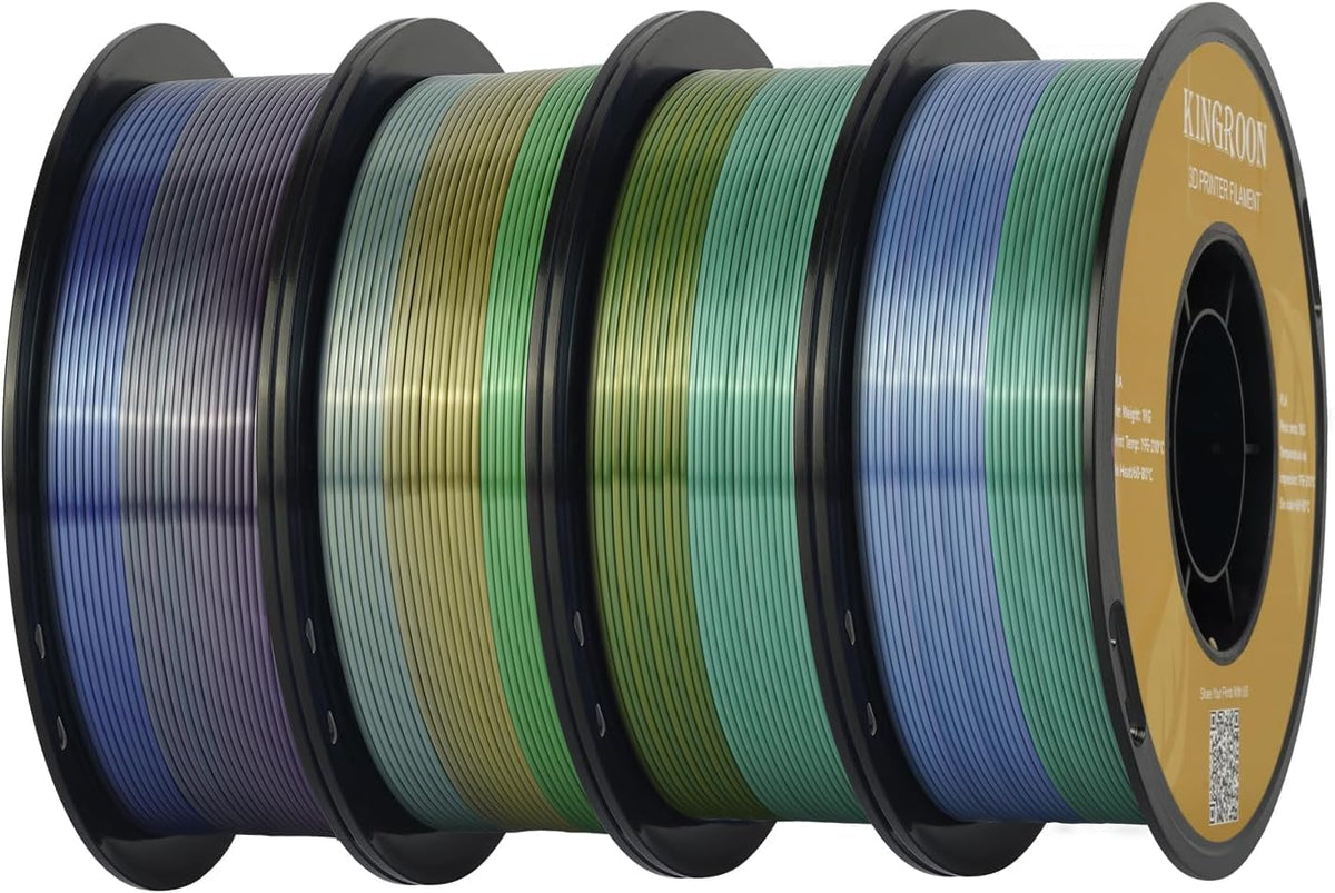 Kingroon 16KG PLA Filament Bundle 1.75mm 3D Printer Filament Multicolor Pla Filament Bulk for Most 3D Printer, Dimensional Accuracy +/- 0.02 mm, 1kg Spool,16 Rolls,16 Colors