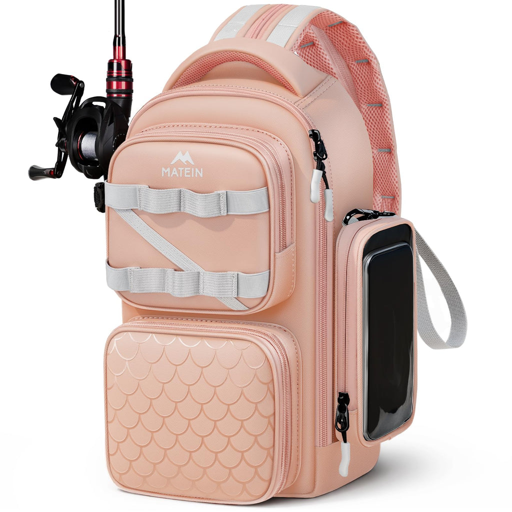 MATEIN Fishing Sling Bag with Phone Pouch, 3600 Tackle Box Backpack
