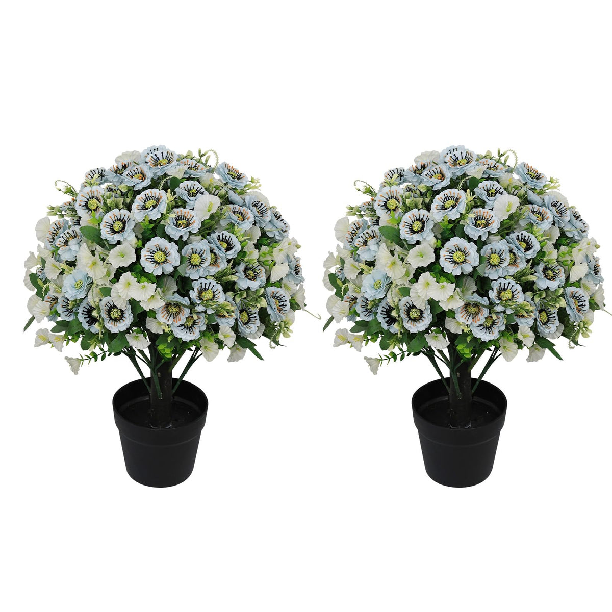 24" Artificial Cypress Ball Plants Outdoor, Fall Topiary Trees