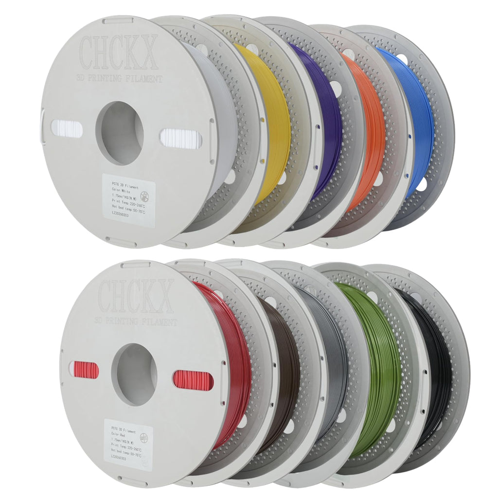 16Rolls PETG Filament Bundle Filament Bulk 1KG 1.75 mm Multicolor