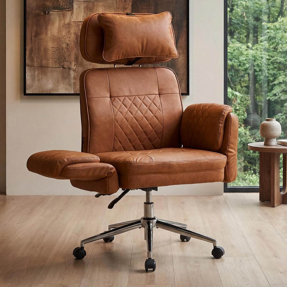 Big and Tall Ergonomic Office Chair, Criss Cross Desk Chair with Pivot Arms