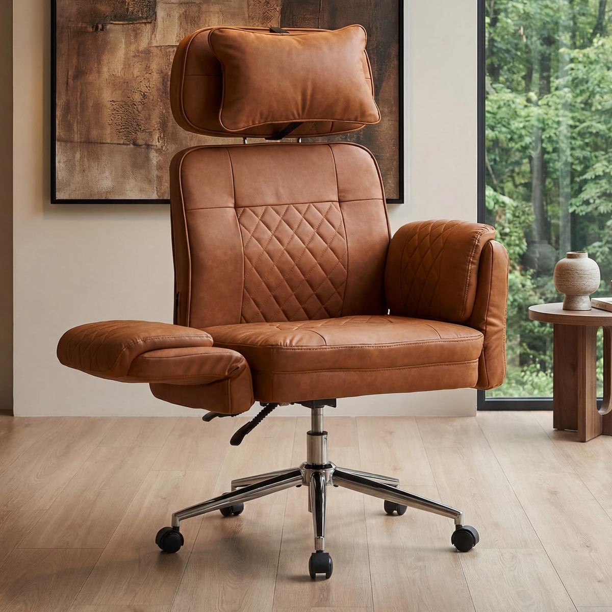 Big and Tall Ergonomic Office Chair, Criss Cross Desk Chair with Pivot Arms