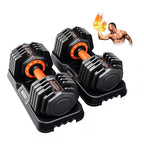 Adjustable Dumbbell Set 25lb/50lb, 10 in1 Adjustable Dumbbells for Home Gym
