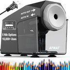 AFMAT PSC4 Electric Pencil Sharpener, Fast & Hands-Free, 10K+ Uses, 5 Nibs, Fully Automatic Pencil Sharpener for Classroom, Heavy Duty Sharpeners for No.2/Jumbo Pencils (φ6.5-10.5mm) US Plug(120V)