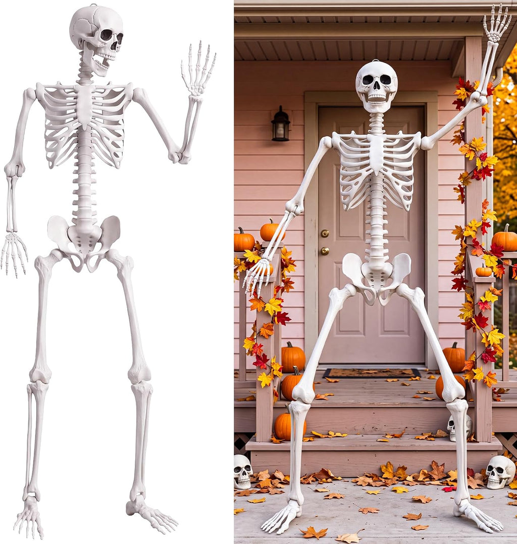 7.9FT/240CM Halloween Giant Oversized Human Skeleton, Tall Outdoor Skeleton