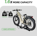 YOUNG ELECTRIC 100LBS. Capacity Aluminum 1-Ebike Rack for Bicycles and Electric Bikes, fits Car SUV Van RV and Trailer with 2" Receiver
