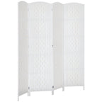 HOMCOM Room Divider 6-Panel, 6FT-Tall Folding Privacy Screen, Natural