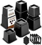 Utopia Bedding Adjustable Bed Risers 3 & 5 Inch, Black, 36-Pack